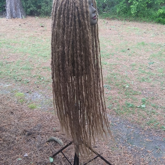 Long ash brown knotty dreadlock extensions - Picture 8 of 8